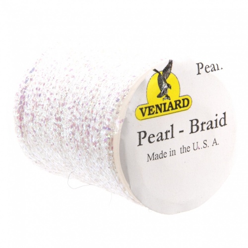 Veniard Pearl Flat Braid Pearl (Pack 12 Spools) Fly Tying Materials